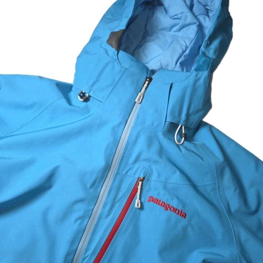 Patagonia Powder Bowl Jacket Womens Med Goretex Recco Ski Snow Blue 2‎ Layer